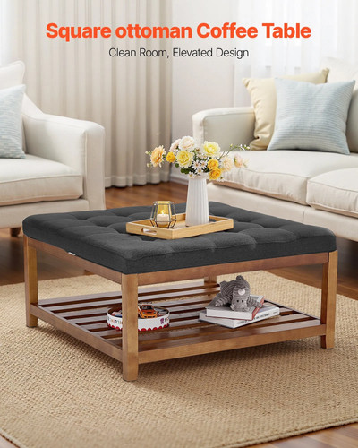 Large square ottoman coffee - square,